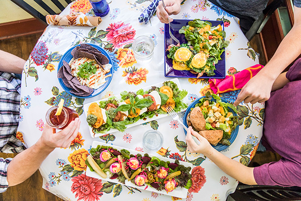 Farm Table Cafe table of food