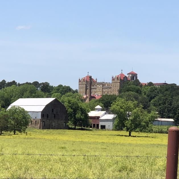 Subiaco Abbey as seen on the True Grit Trail in Arkansas