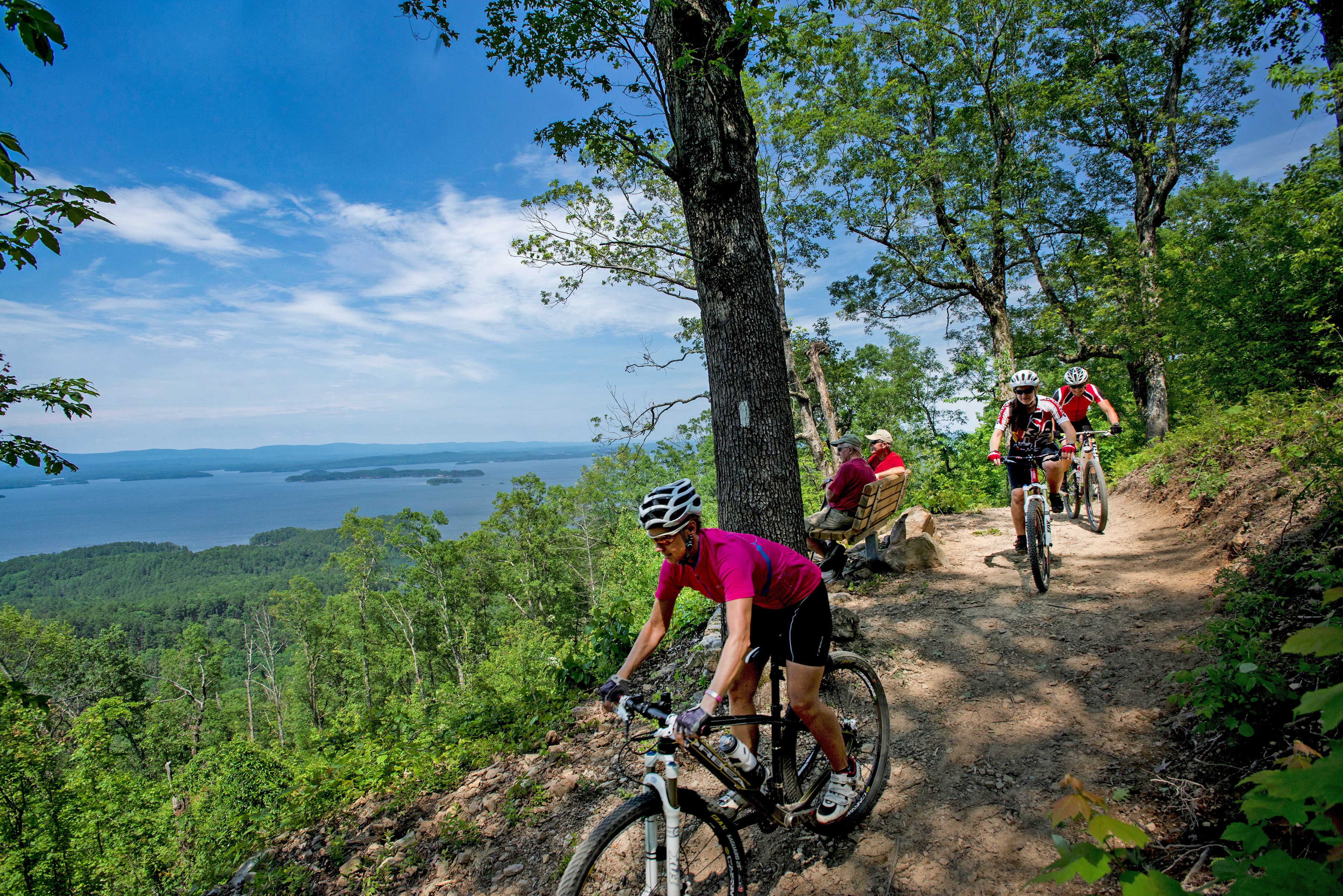 Mountain biking an IMBA Epic at Lake Ouachita Vista Trail